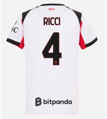 AC Milan Samuele Ricci #4 Udebanetrøje Dame 2025-26 Kortærmet